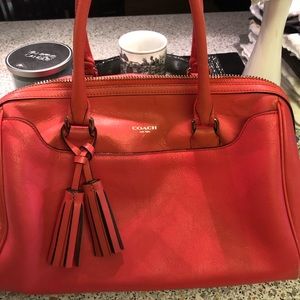 💵 Coach Legacy Haley handbag in Coral